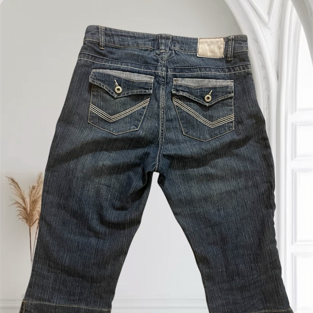 VINTAGE Z. CAVARICCI Jeans Women’s Waist 32 Y2K Crop Capri Denim Retro 2000’s